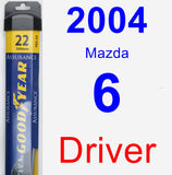 Driver Wiper Blade for 2004 Mazda 6 - Assurance