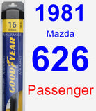 Passenger Wiper Blade for 1981 Mazda 626 - Assurance