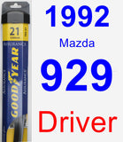 Driver Wiper Blade for 1992 Mazda 929 - Assurance