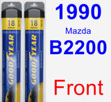 Front Wiper Blade Pack for 1990 Mazda B2200 - Assurance