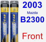 Front Wiper Blade Pack for 2003 Mazda B2300 - Assurance