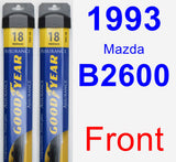 Front Wiper Blade Pack for 1993 Mazda B2600 - Assurance