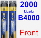 Front Wiper Blade Pack for 2000 Mazda B4000 - Assurance