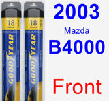 Front Wiper Blade Pack for 2003 Mazda B4000 - Assurance