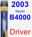 Driver Wiper Blade for 2003 Mazda B4000 - Assurance