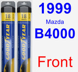 Front Wiper Blade Pack for 1999 Mazda B4000 - Assurance