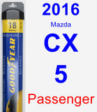 Passenger Wiper Blade for 2016 Mazda CX-5 - Assurance
