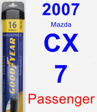 Passenger Wiper Blade for 2007 Mazda CX-7 - Assurance