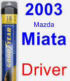 Driver Wiper Blade for 2003 Mazda Miata - Assurance