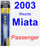 Passenger Wiper Blade for 2003 Mazda Miata - Assurance