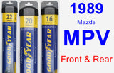 Front & Rear Wiper Blade Pack for 1989 Mazda MPV - Assurance