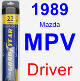 Driver Wiper Blade for 1989 Mazda MPV - Assurance