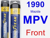 Front Wiper Blade Pack for 1990 Mazda MPV - Assurance