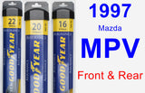 Front & Rear Wiper Blade Pack for 1997 Mazda MPV - Assurance