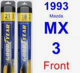 Front Wiper Blade Pack for 1993 Mazda MX-3 - Assurance