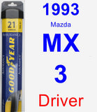 Driver Wiper Blade for 1993 Mazda MX-3 - Assurance