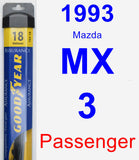 Passenger Wiper Blade for 1993 Mazda MX-3 - Assurance
