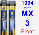 Front Wiper Blade Pack for 1994 Mazda MX-3 - Assurance