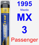 Passenger Wiper Blade for 1995 Mazda MX-3 - Assurance