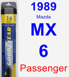 Passenger Wiper Blade for 1989 Mazda MX-6 - Assurance