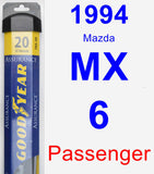 Passenger Wiper Blade for 1994 Mazda MX-6 - Assurance