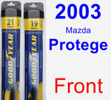 Front Wiper Blade Pack for 2003 Mazda Protege - Assurance