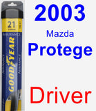 Driver Wiper Blade for 2003 Mazda Protege - Assurance