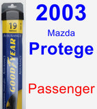 Passenger Wiper Blade for 2003 Mazda Protege - Assurance