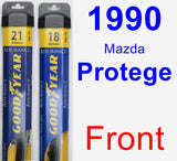 Front Wiper Blade Pack for 1990 Mazda Protege - Assurance