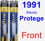 Front Wiper Blade Pack for 1991 Mazda Protege - Assurance