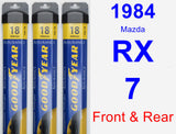 Front & Rear Wiper Blade Pack for 1984 Mazda RX-7 - Assurance