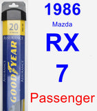 Passenger Wiper Blade for 1986 Mazda RX-7 - Assurance