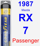 Passenger Wiper Blade for 1987 Mazda RX-7 - Assurance