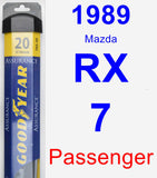 Passenger Wiper Blade for 1989 Mazda RX-7 - Assurance