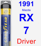 Driver Wiper Blade for 1991 Mazda RX-7 - Assurance