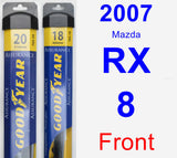 Front Wiper Blade Pack for 2007 Mazda RX-8 - Assurance