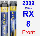 Front Wiper Blade Pack for 2009 Mazda RX-8 - Assurance