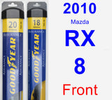 Front Wiper Blade Pack for 2010 Mazda RX-8 - Assurance