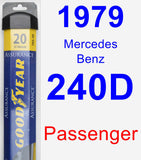 Passenger Wiper Blade for 1979 Mercedes-Benz 240D - Assurance