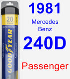 Passenger Wiper Blade for 1981 Mercedes-Benz 240D - Assurance