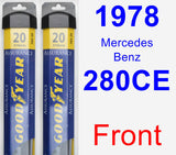 Front Wiper Blade Pack for 1978 Mercedes-Benz 280CE - Assurance