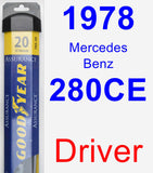 Driver Wiper Blade for 1978 Mercedes-Benz 280CE - Assurance