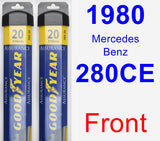 Front Wiper Blade Pack for 1980 Mercedes-Benz 280CE - Assurance