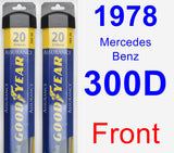 Front Wiper Blade Pack for 1978 Mercedes-Benz 300D - Assurance