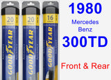 Front & Rear Wiper Blade Pack for 1980 Mercedes-Benz 300TD - Assurance