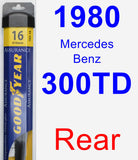 Rear Wiper Blade for 1980 Mercedes-Benz 300TD - Assurance