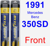 Front Wiper Blade Pack for 1991 Mercedes-Benz 350SD - Assurance