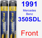 Front Wiper Blade Pack for 1991 Mercedes-Benz 350SDL - Assurance