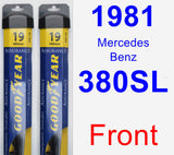 Front Wiper Blade Pack for 1981 Mercedes-Benz 380SL - Assurance