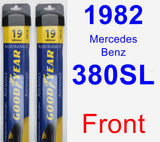 Front Wiper Blade Pack for 1982 Mercedes-Benz 380SL - Assurance